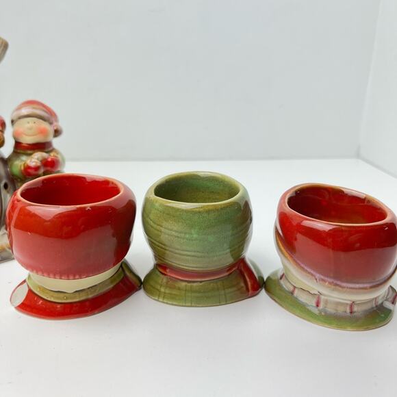 Yankee Candle Snowmen Kids Candle Holder by Ronnie Walter w/ 3 Matching Minis - Picture 7 of 15